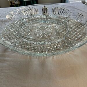 Elegant Clear Glass Serving Platter